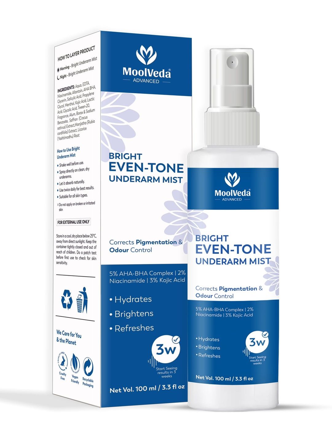 MOOLVEDA Bright Even Tone Underarm Mist - 100 ml-image-4