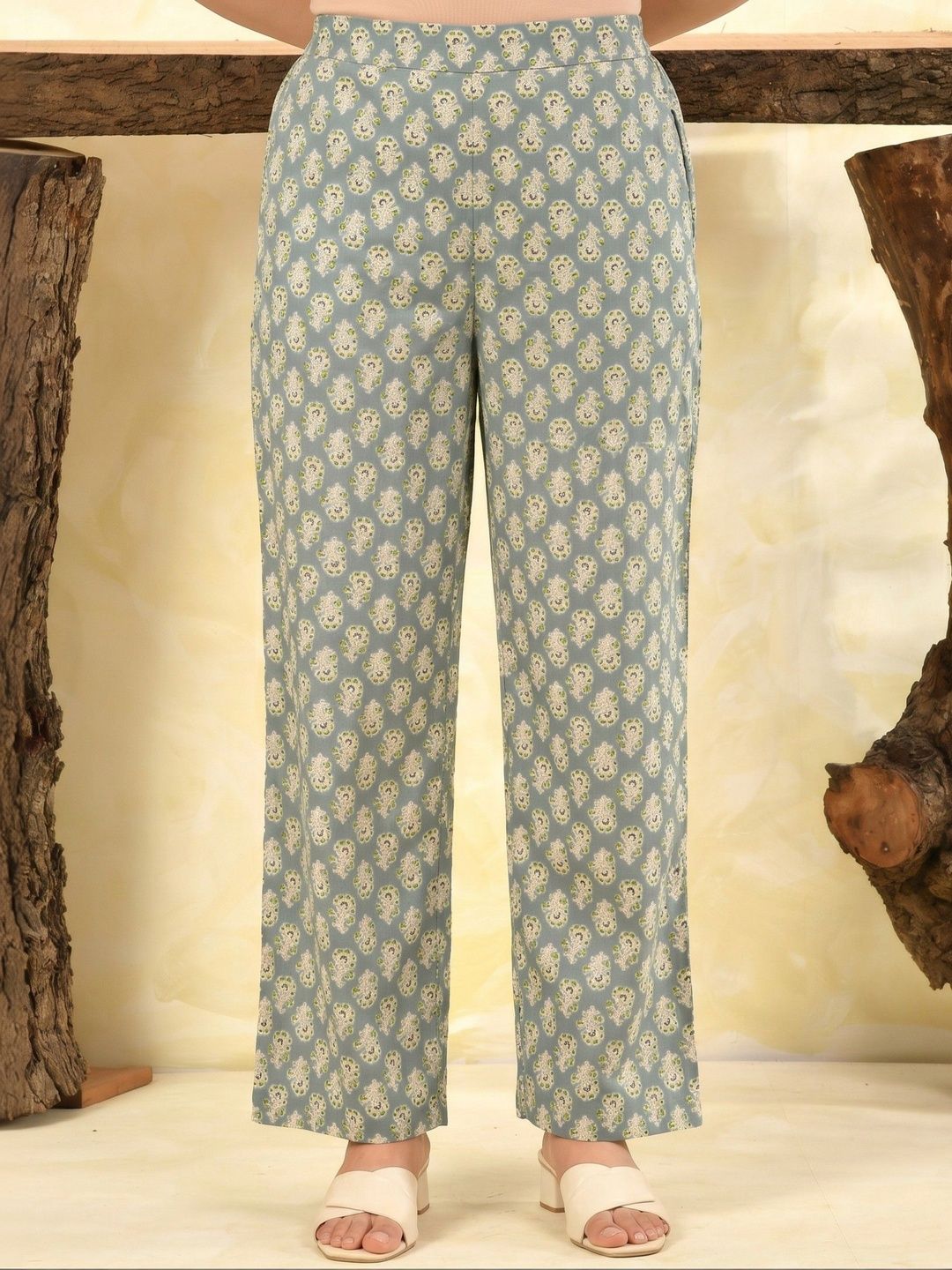 Aramya Women Ethnic Motifs Printed Ethnic Palazzos-picture-43