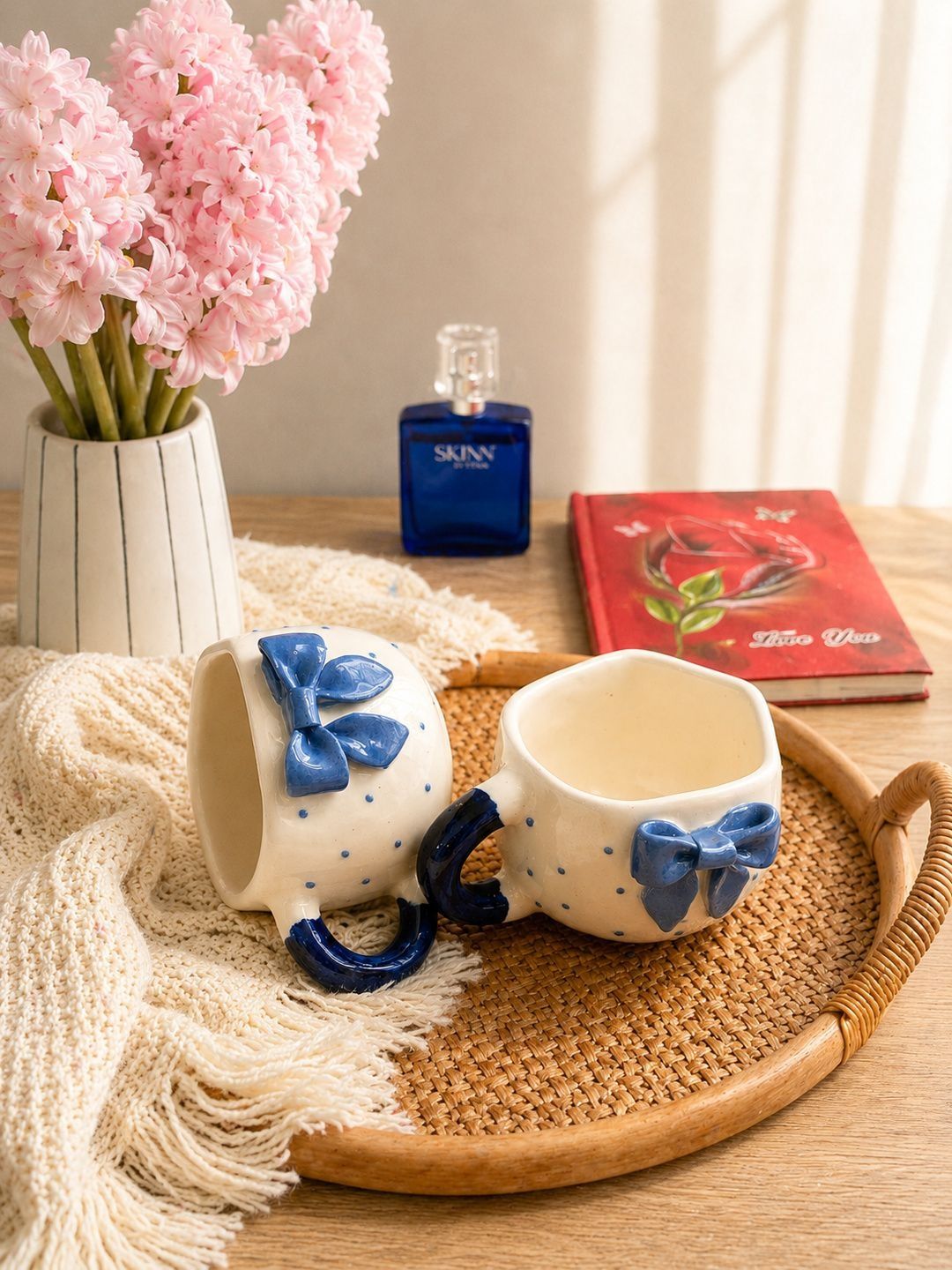 RIZASTA Blue Handcrafted Printed Ceramic Glossy Mugs Set of Cups and Mugs-image-19