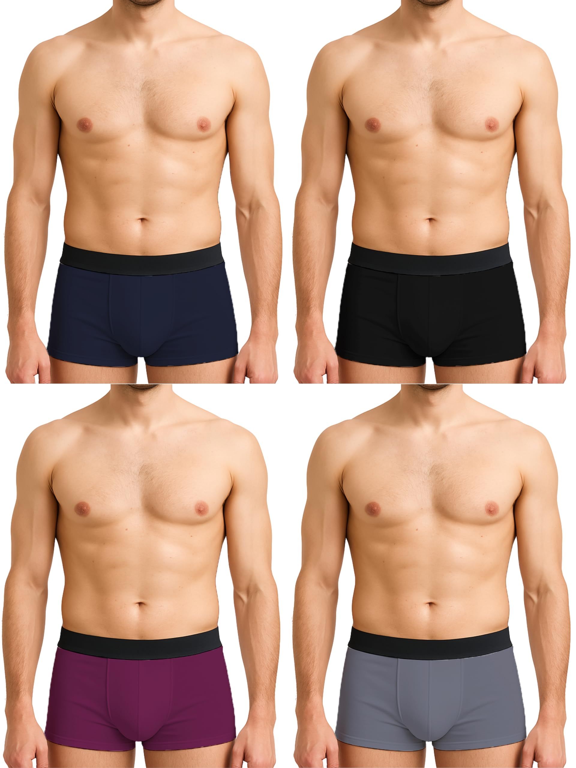 HK47 Men Pack of 4 Anti Microbial Assorted Boxer-Style Briefs-picture-10