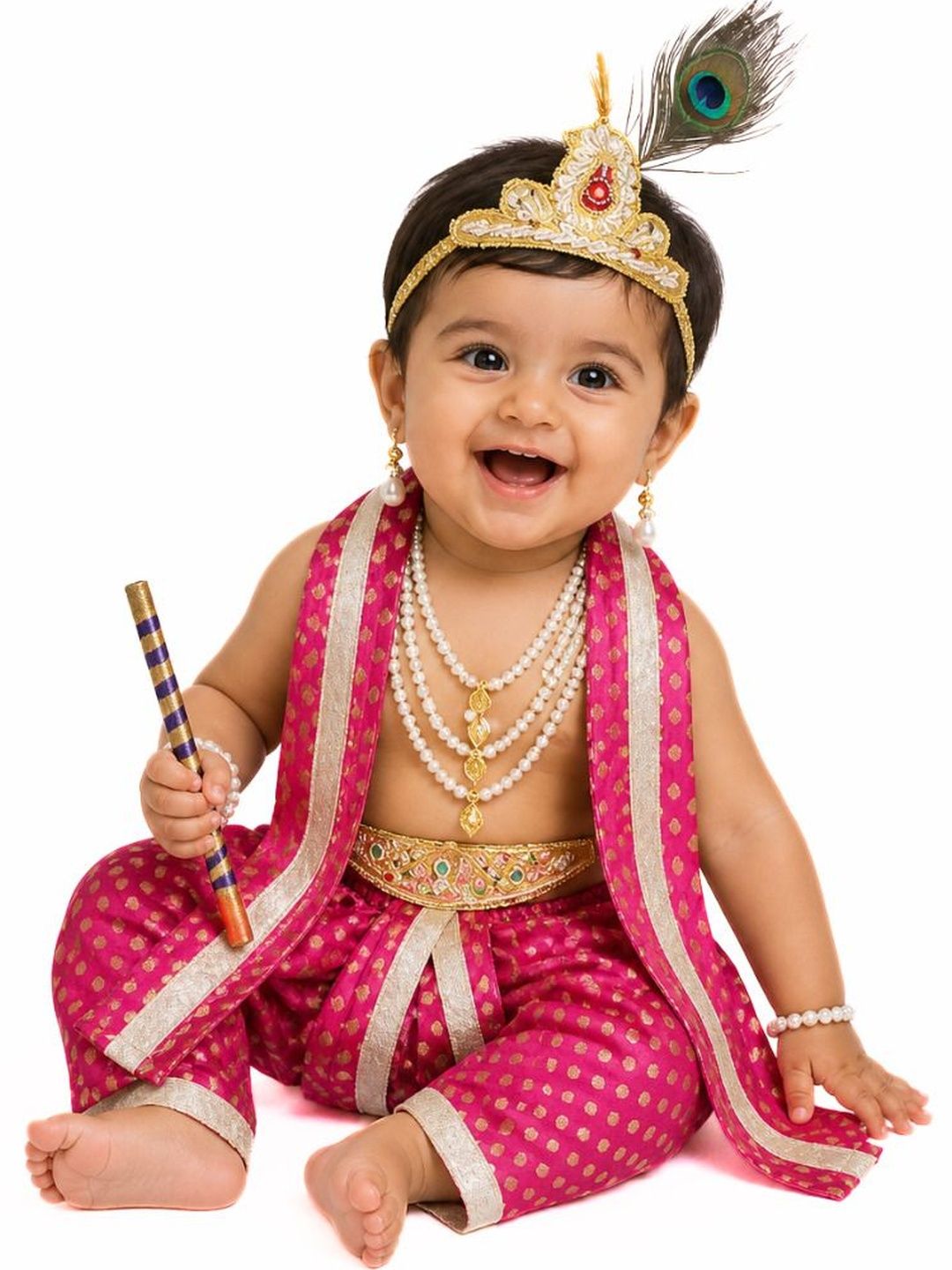 itsmycostume Unisex Kids Printed Top with Dhoti Pants-image-7