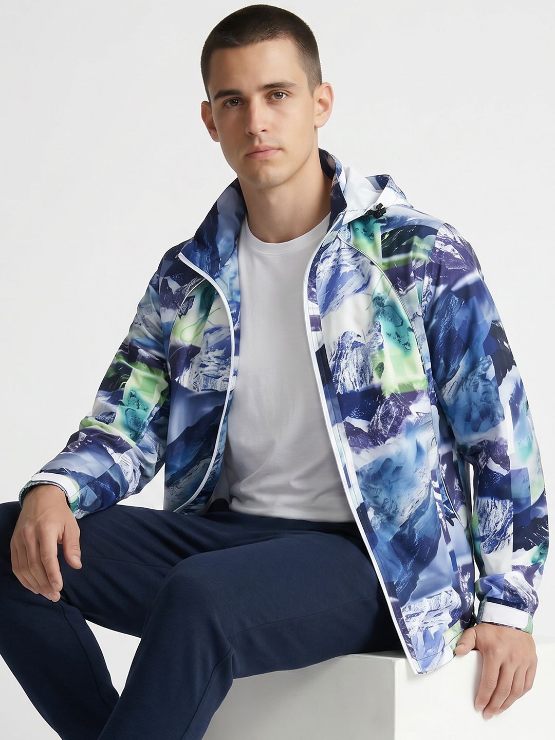 Sports 52 wear Printed Hooded Rain Jacket-image-12