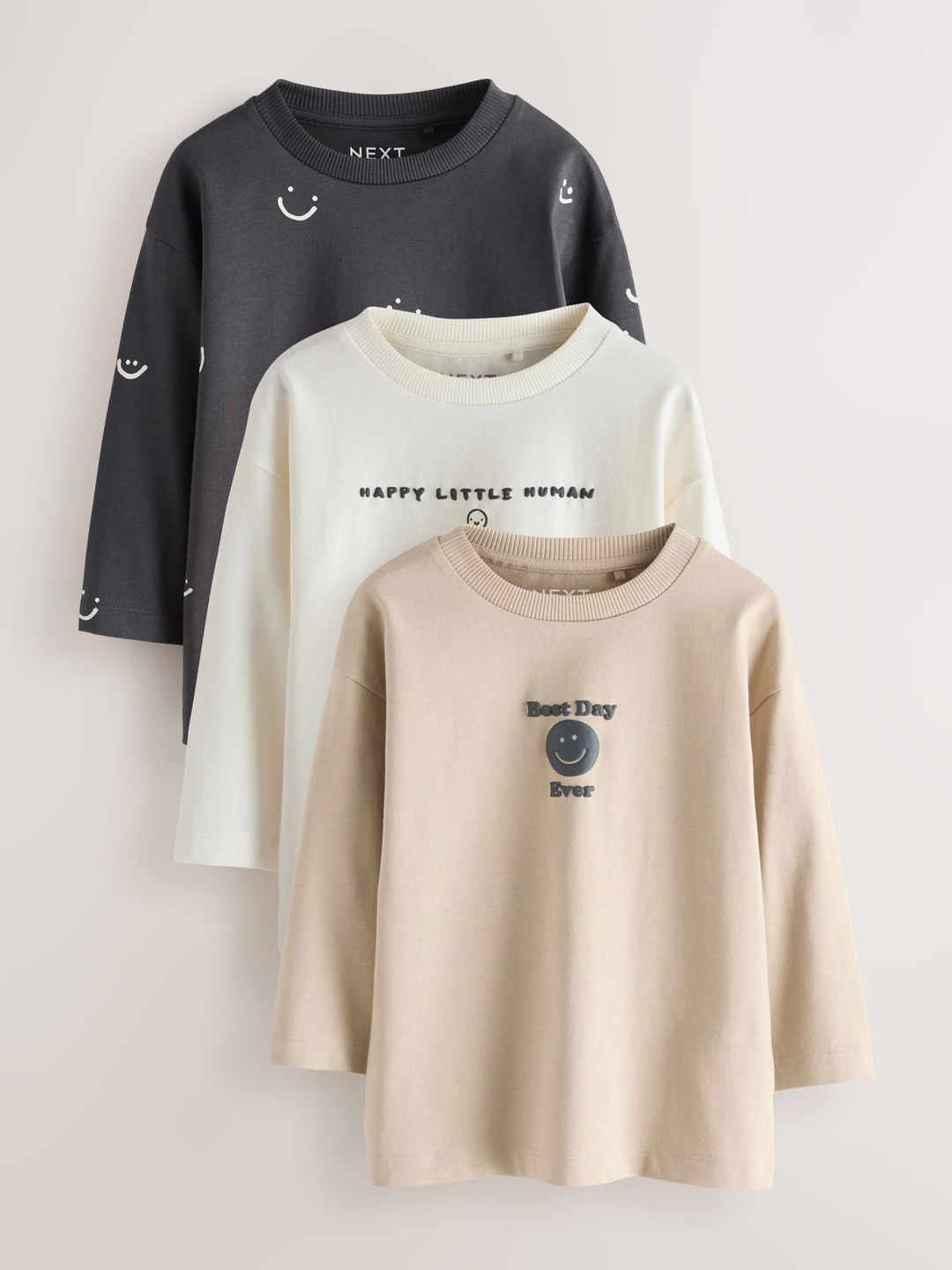 NEXT Boys Pack of 3 Typography Printed T-shirt-picture-17