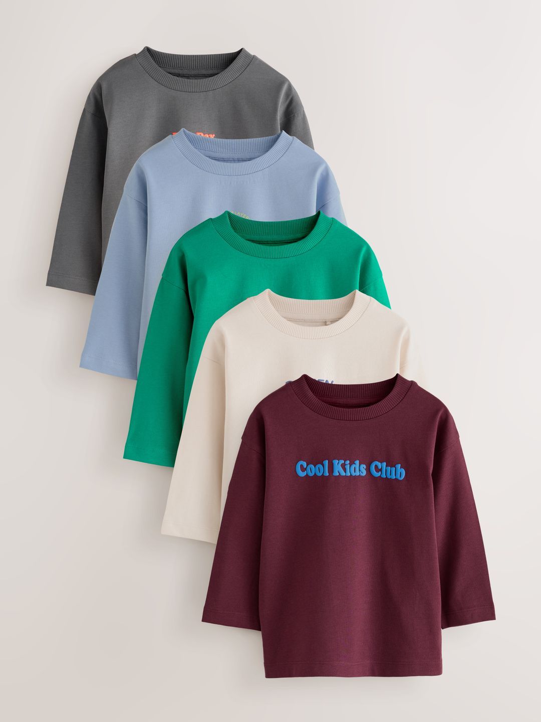 NEXT Boys Pack of 5 Typography Printed Pure Cotton T-shirt-picture-36