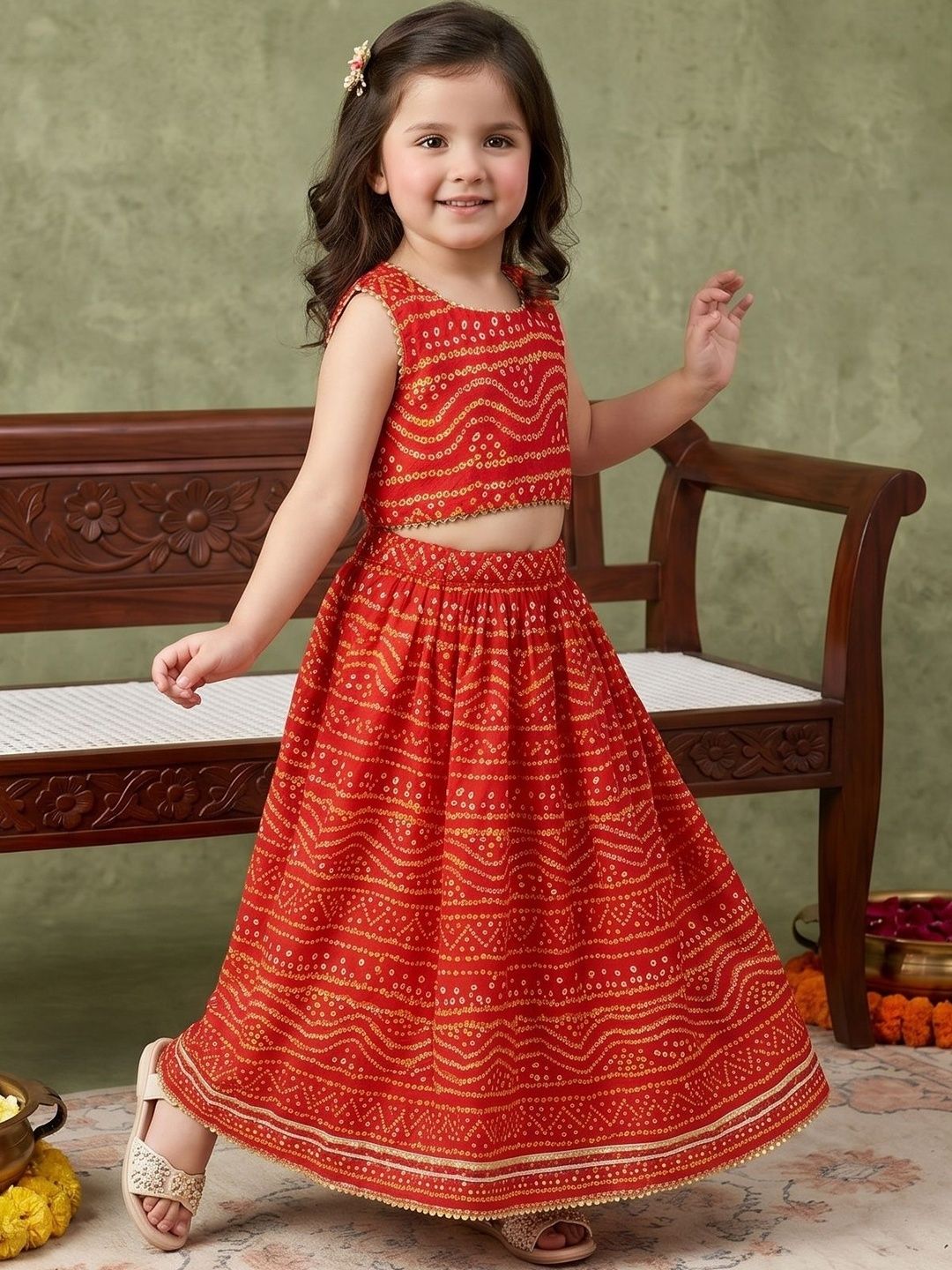 Sangria Girls Printed Ready to Wear Lehenga &-image-48