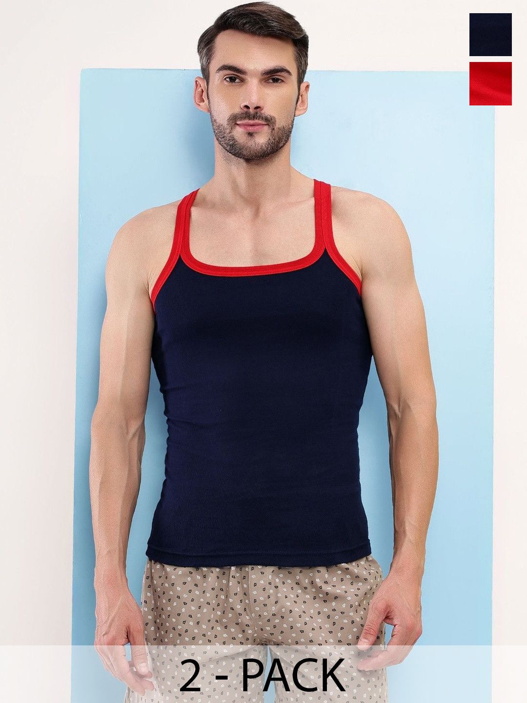 T.T. Pack of 2 Assorted Cotton Undershirt-picture-34
