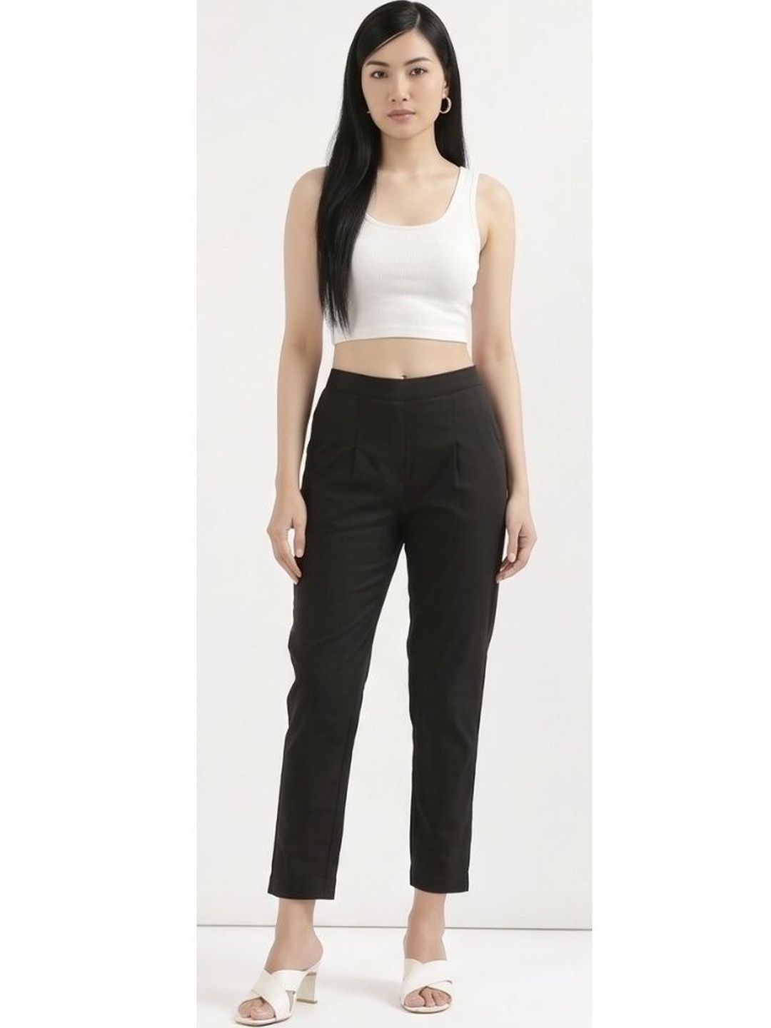 PXS Women Relaxed Easy Wash Pleated Trousers-picture-55