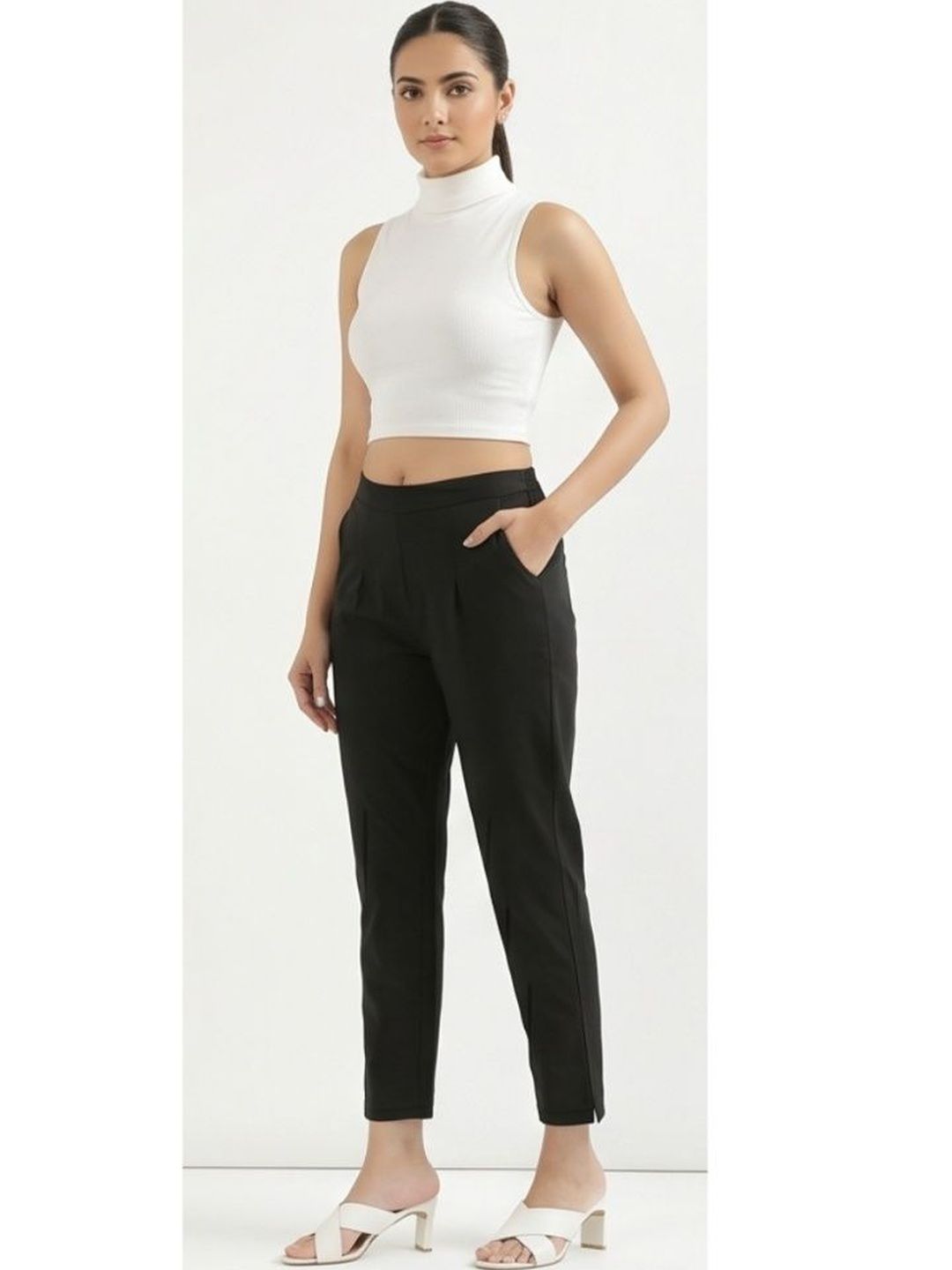 PXS Women Relaxed Easy Wash Pleated Trousers-picture-50
