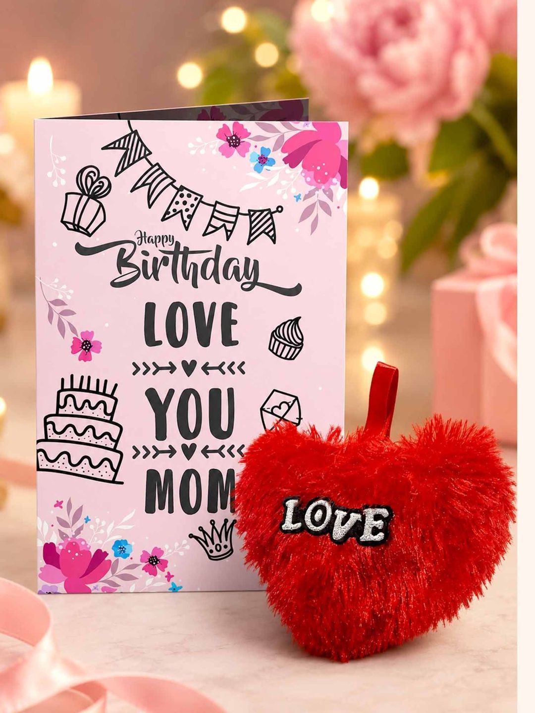 GIFT MY PASS 2-Pieces Pink & Black Printed Mom Birthday Gift Set-image-16