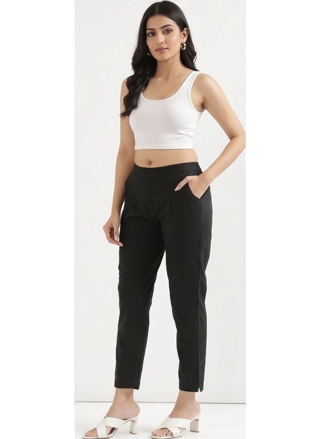 PXS Women Relaxed Easy Wash Pleated Trousers-picture-56