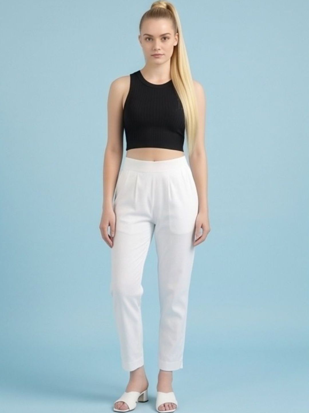 PXS Women Relaxed Easy Wash Pleated Trousers-picture-32