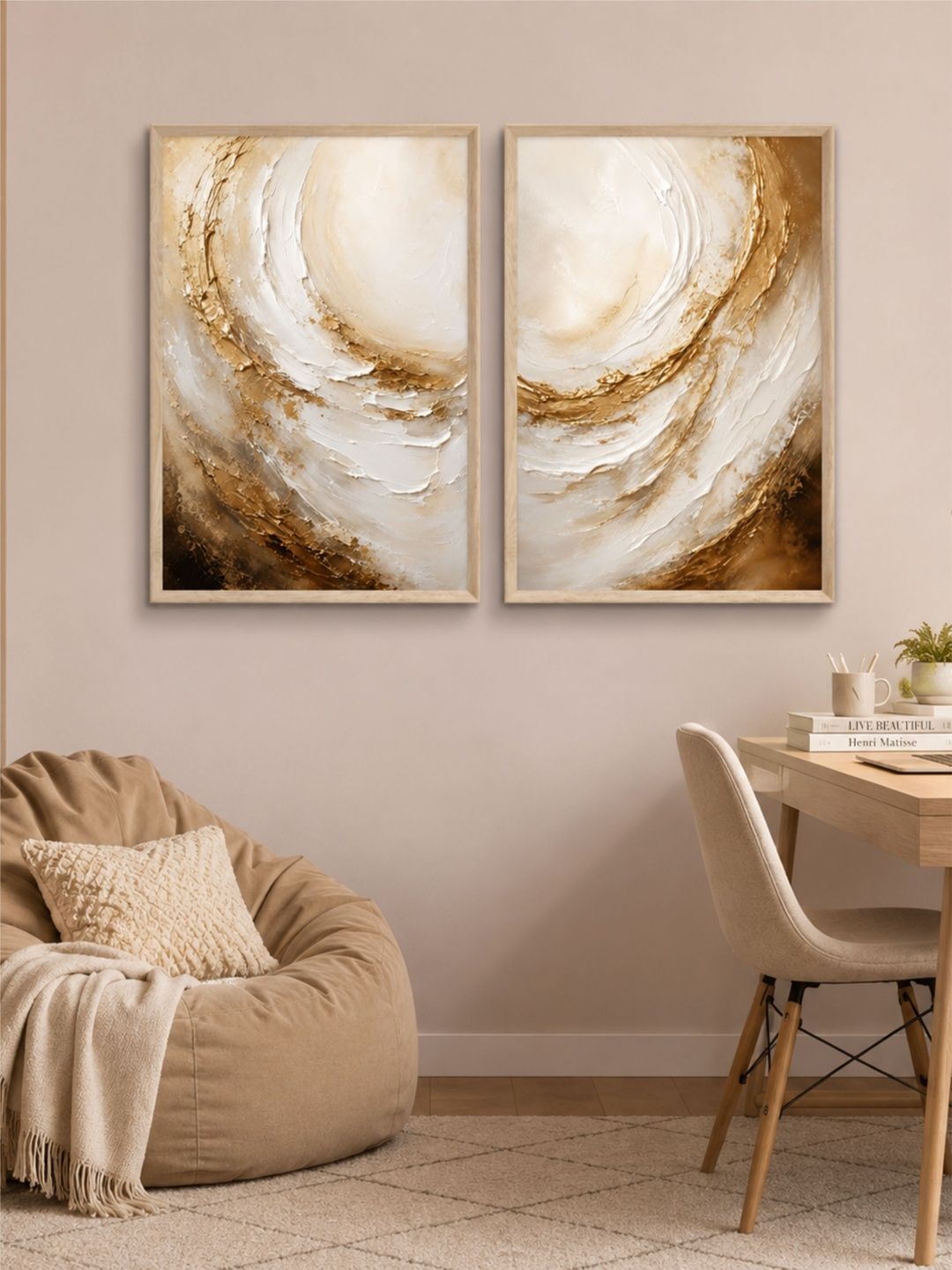 Livin'luxe Multicoloured MDF Other Wall Paintings-picture-38