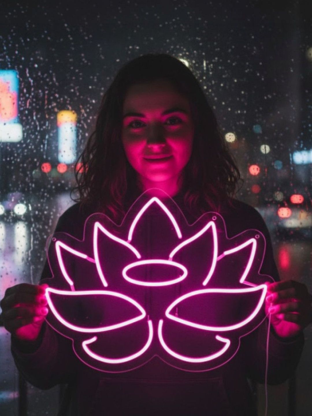Custom Neon Lotus Flower Sign-picture-36