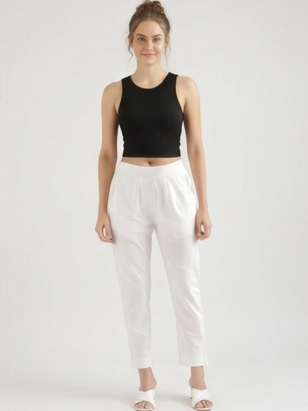 PXS Women Relaxed Easy Wash Pleated Trousers-picture-20