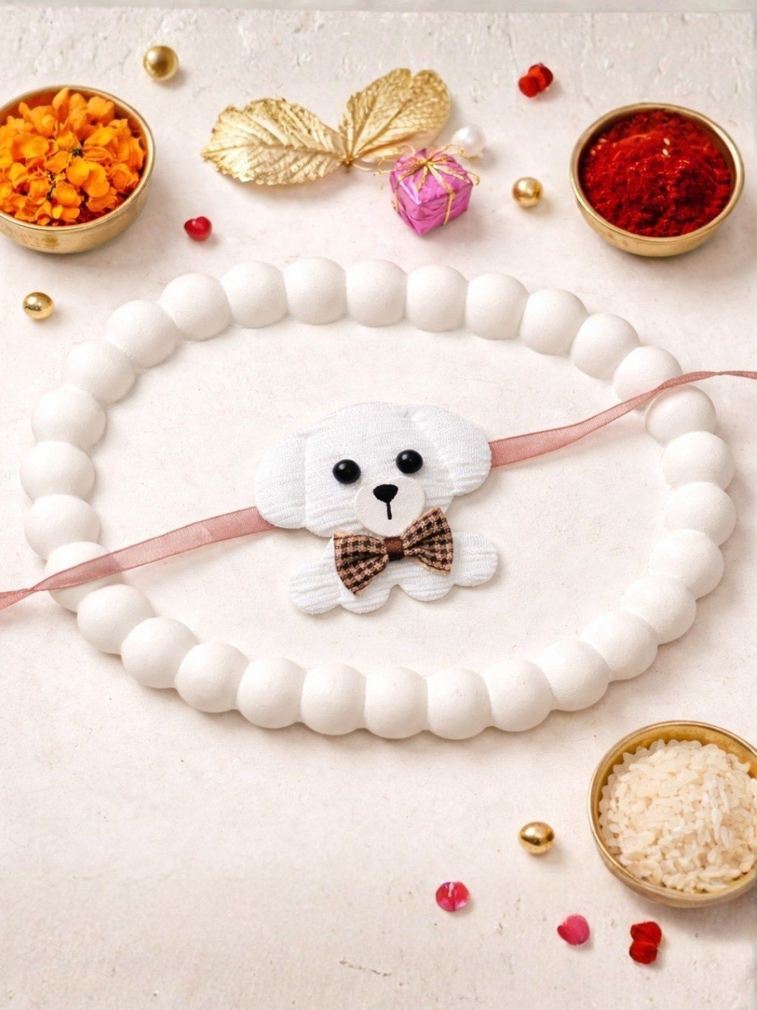 I Jewels Cute Teddy Bear Design Kids Rakhi with Roli Chawal & Raksha Bandhan Card-picture-25