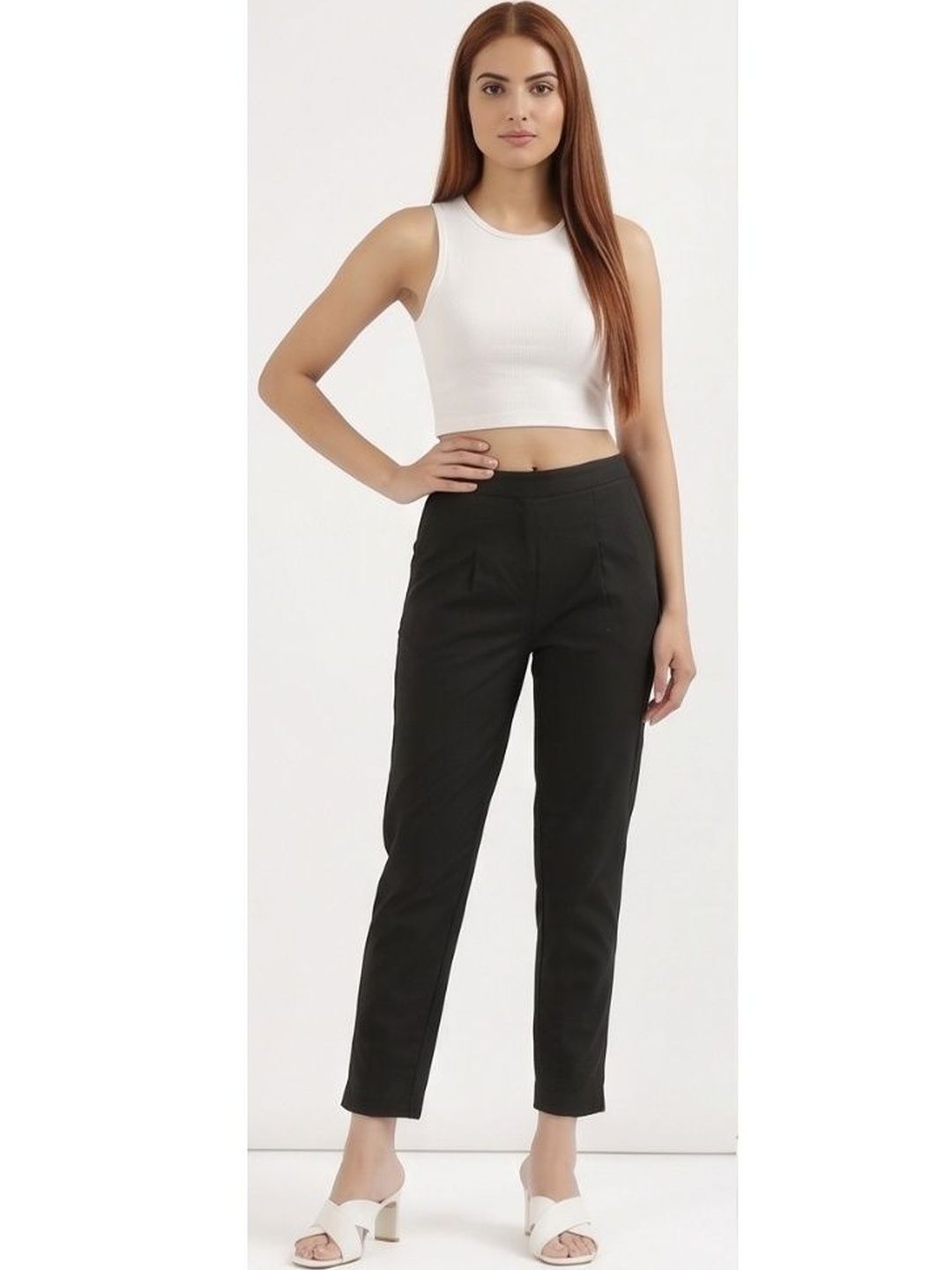 PXS Women Relaxed Easy Wash Pleated Trousers-picture-30
