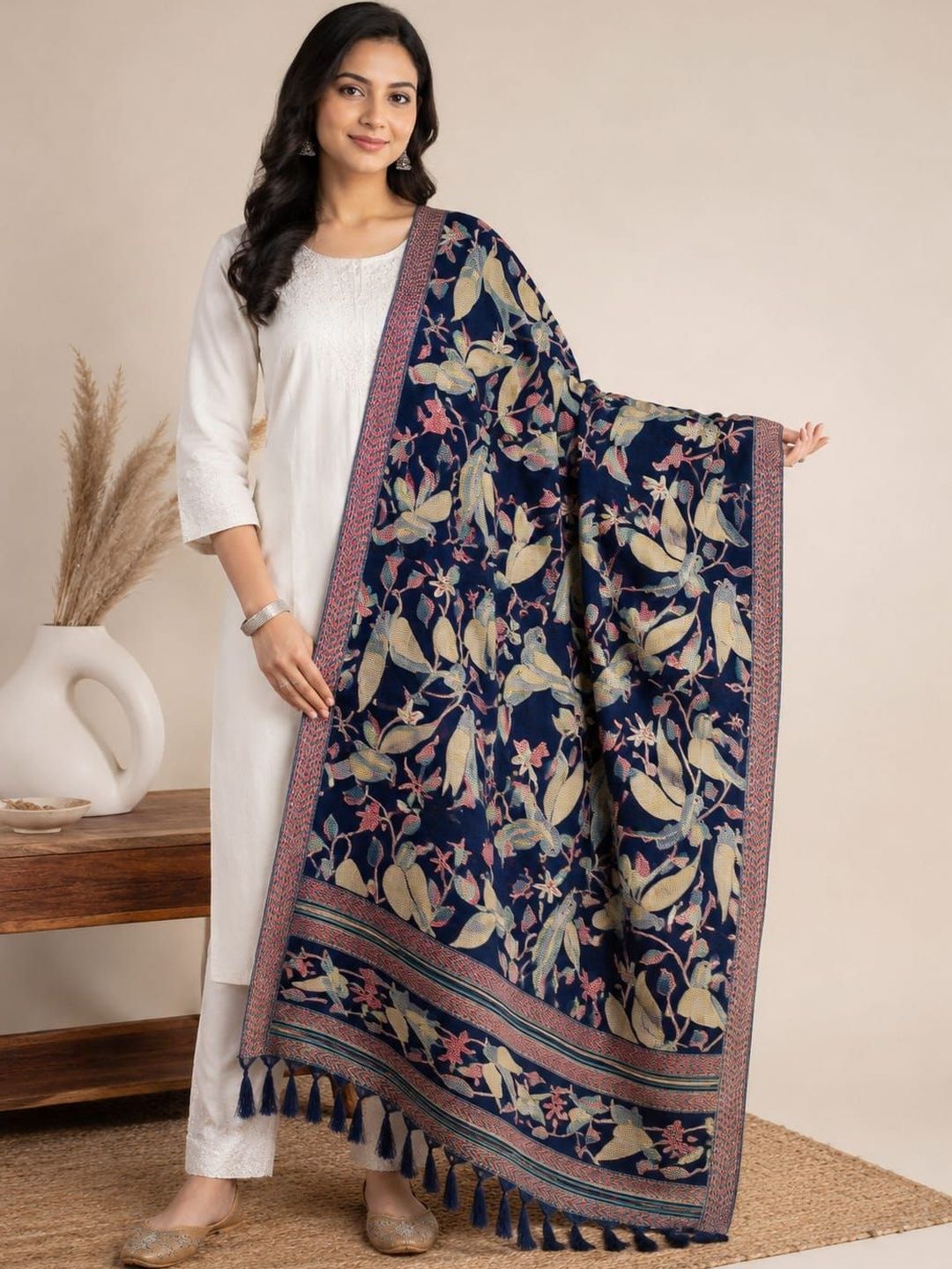 SAHINA DUPATTA Ethnic Motifs Woven Design Art Silk Dupatta with Thread Work-picture-36