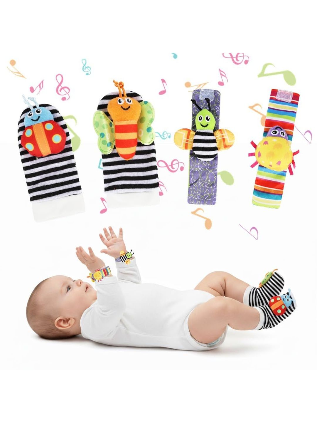 PATPAT Infants 4Pcs Ankle Lengths Socks-picture-20