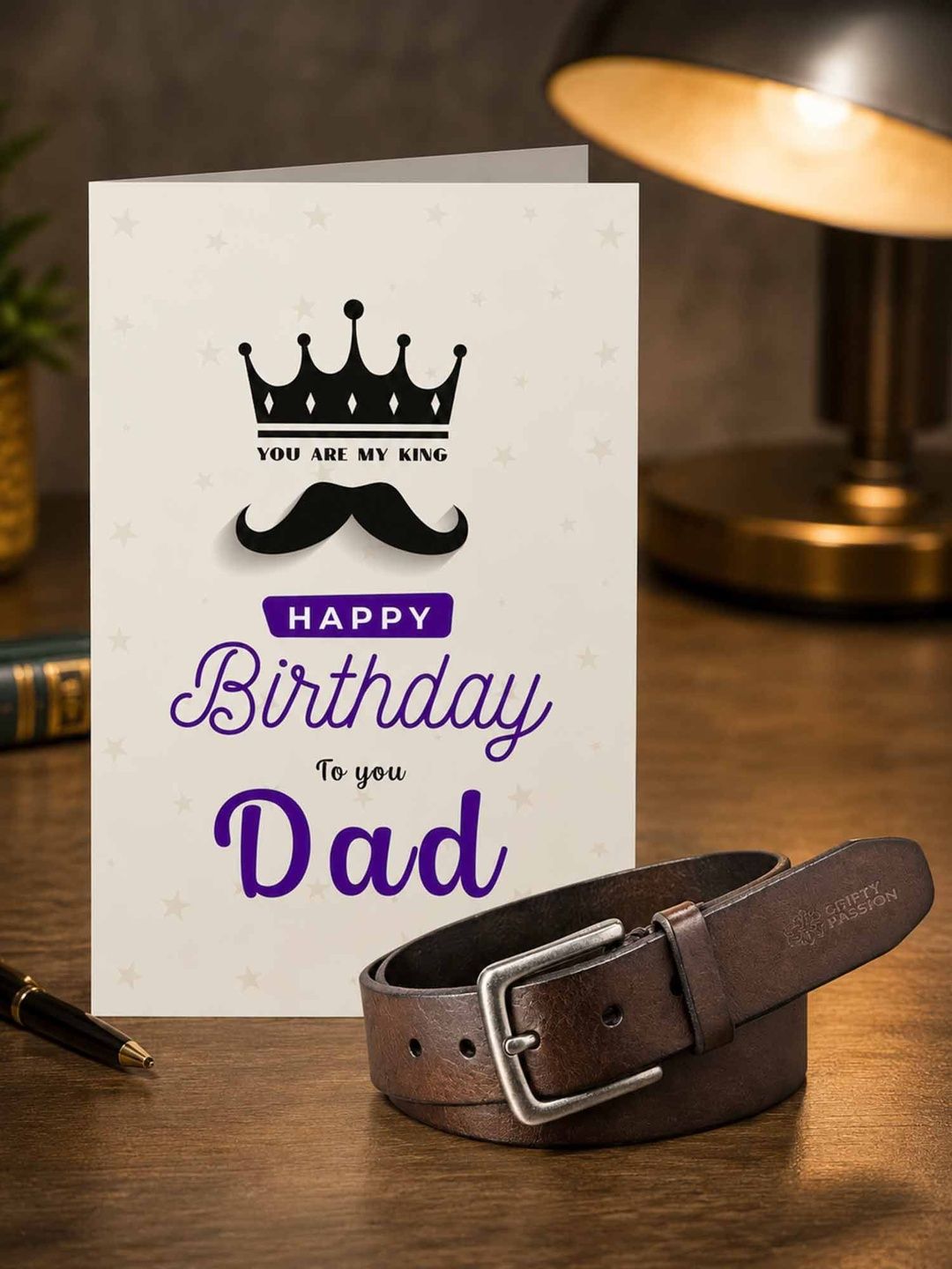 gift my passion GIFT MY PASS 2-Pieces White & Brown Printed Dad Birthday Gift Set-picture-37