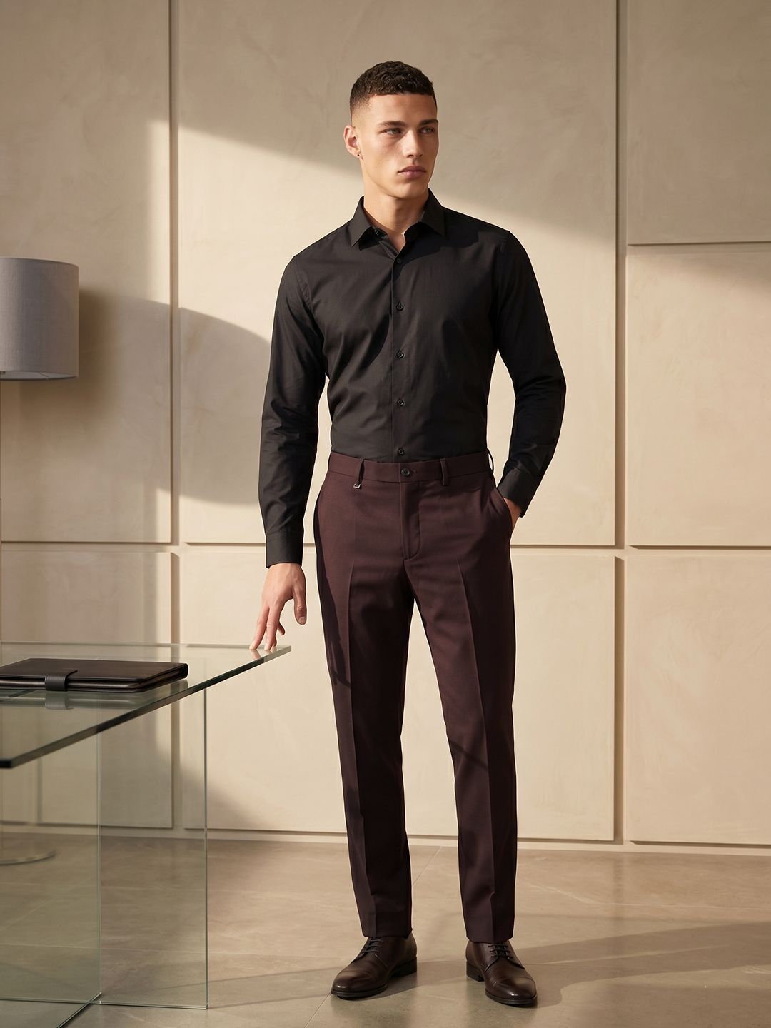 Van Heusen Men Slim Fit Formal Trousers-picture-40