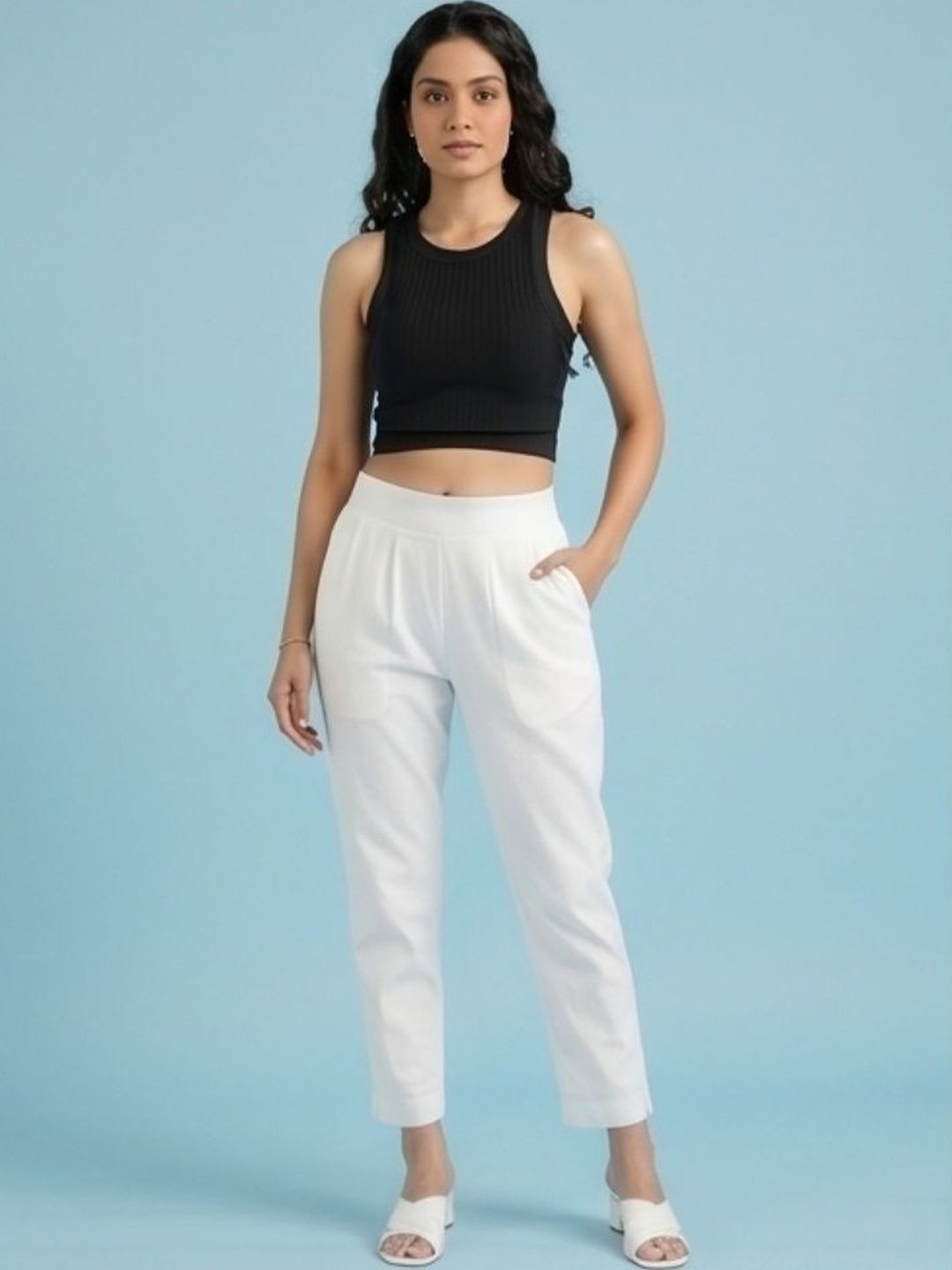 PXS Women Relaxed Easy Wash Pleated Trousers-picture-52