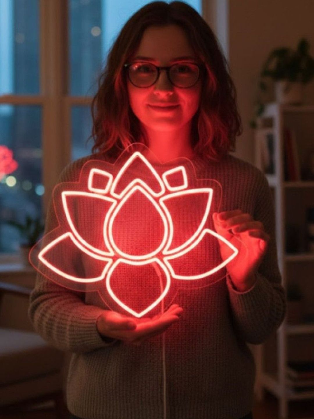 Custom Neon Red Lotus Flower Neon Light-picture-45