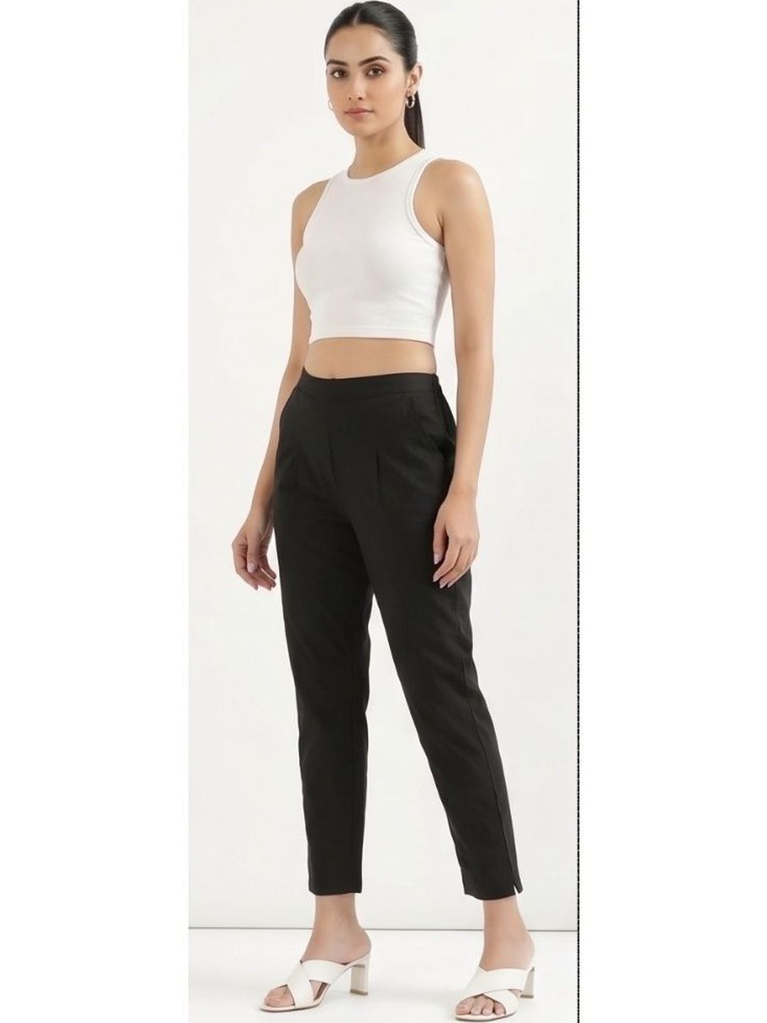 PXS Women Relaxed Easy Wash Pleated Trousers-picture-22