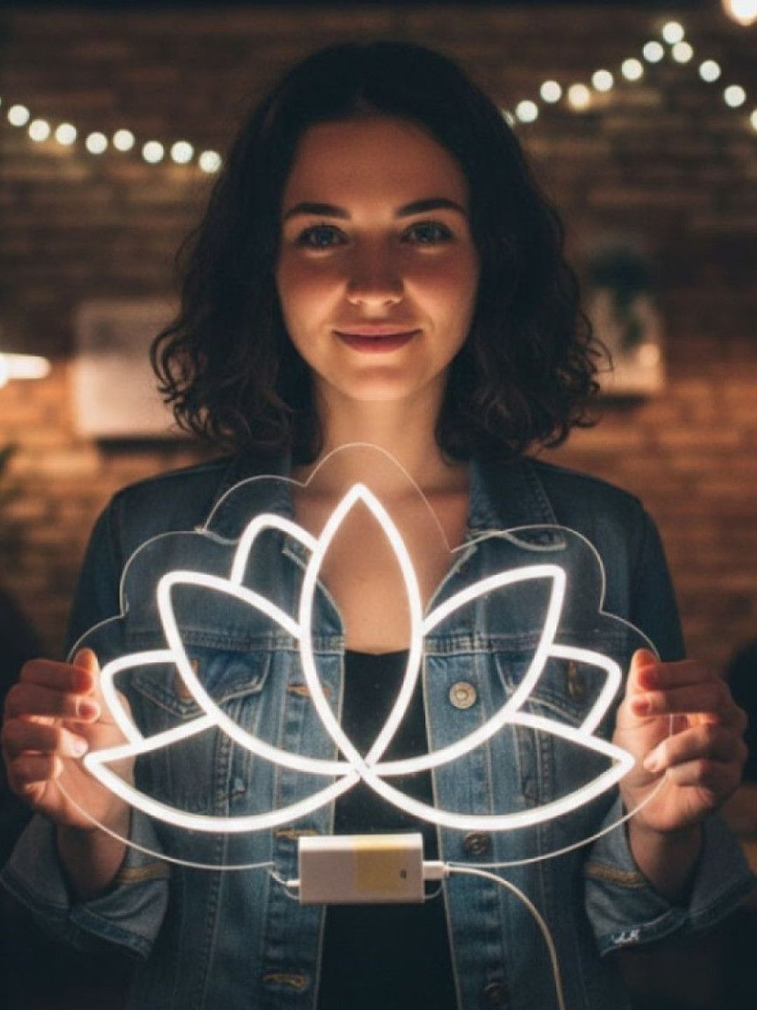 Custom Neon White Lotus Flower Neon Light-picture-58