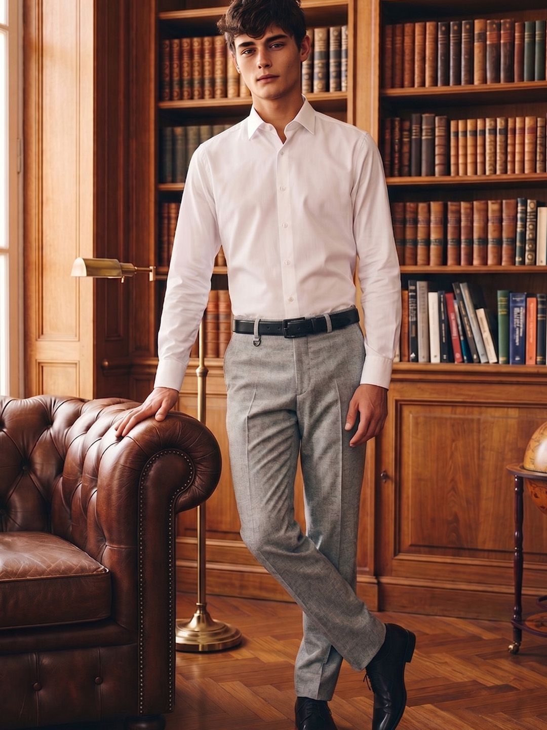 Van Heusen Men Slim Fit Formal Trousers-picture-51