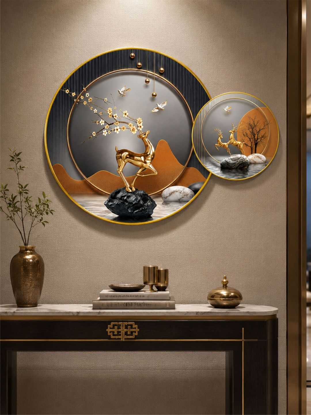 Myntra Elegant Homes Multicoloured MDF Other Wall Paintings-image-23