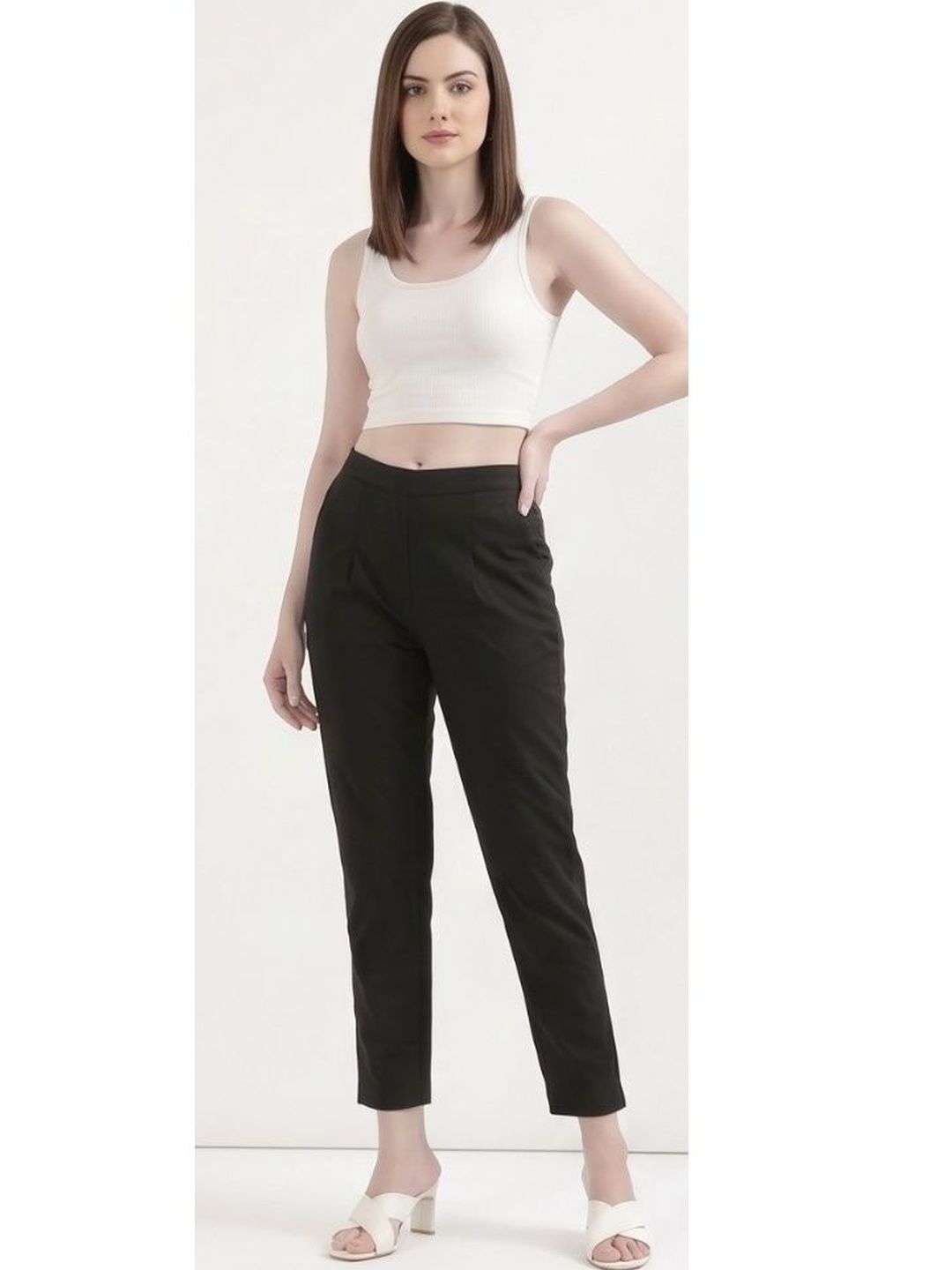 PXS Women Relaxed Easy Wash Pleated Trousers-picture-53