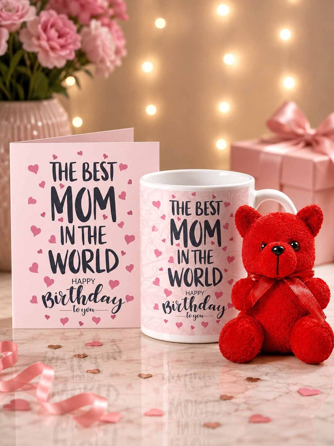 GIFT MY PASSION 3Pcs White & Red Printed Ceramic Mom Birthday Gift Combo-image-23