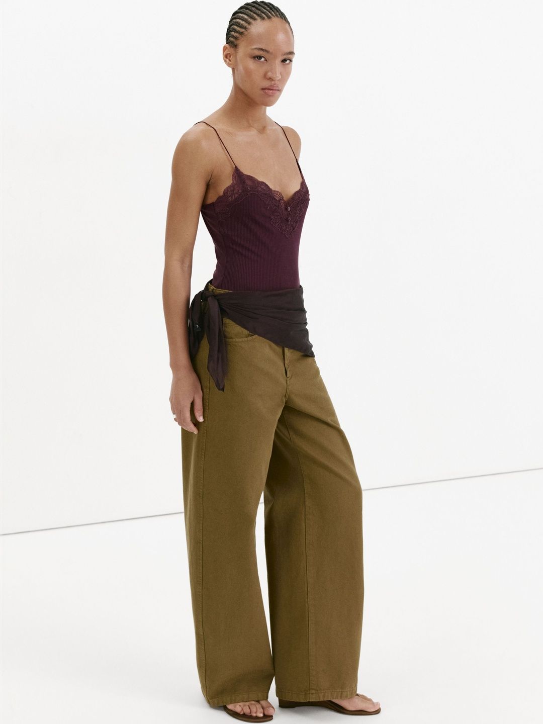 MANGO Self-Design V-Neck Bodysuit-picture-32