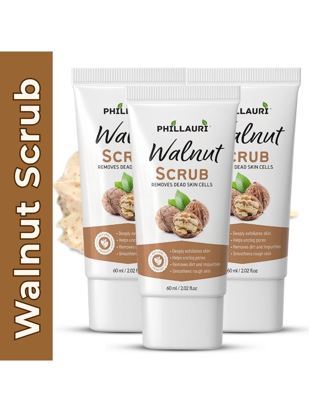 Phillauri Set Of 3 Walnut Face Scrub - 60 ml Each-image-26
