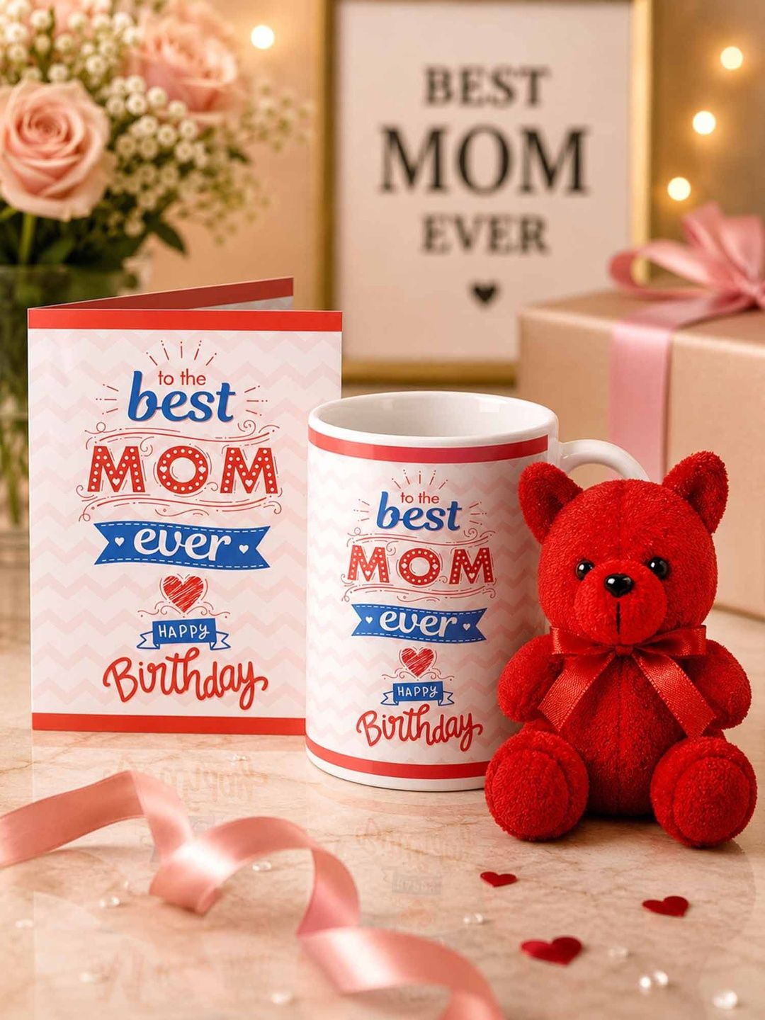 GIFT MY PASSION 3 PiecesWhite & Red Birthday Home Gift Sets-image-46