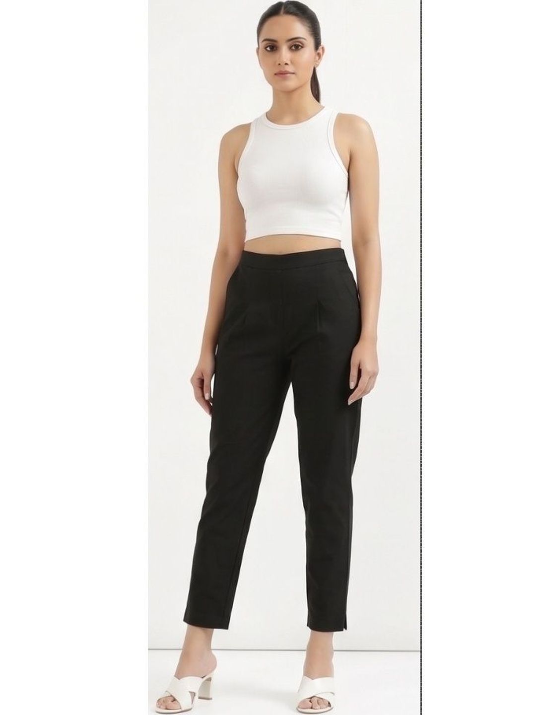 PXS Women Relaxed Easy Wash Pleated Trousers-picture-28
