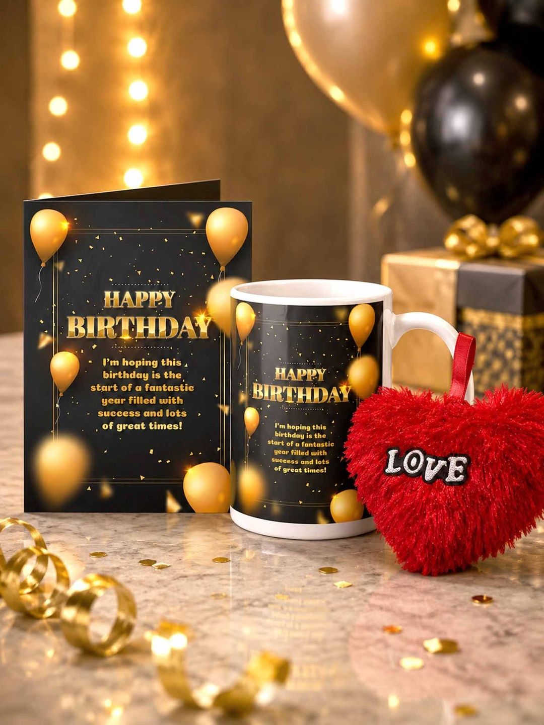 GIFT MY PASSION 3Pcs White & Red Printed Ceramic Birthday Gift Combo-image-35