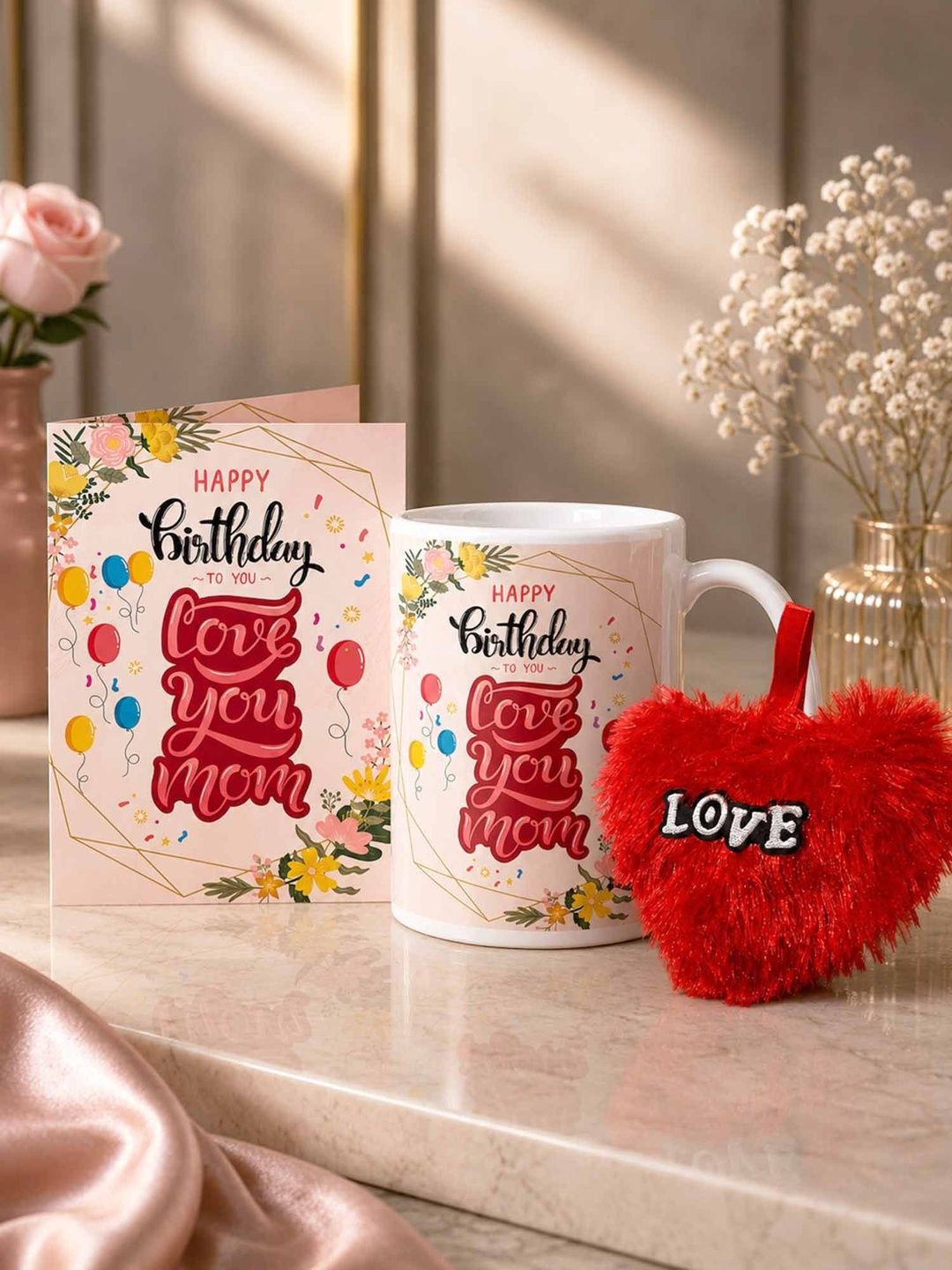 GIFT MY PASSION 3 PiecesWhite & Red Birthday Home Gift Sets-image-47
