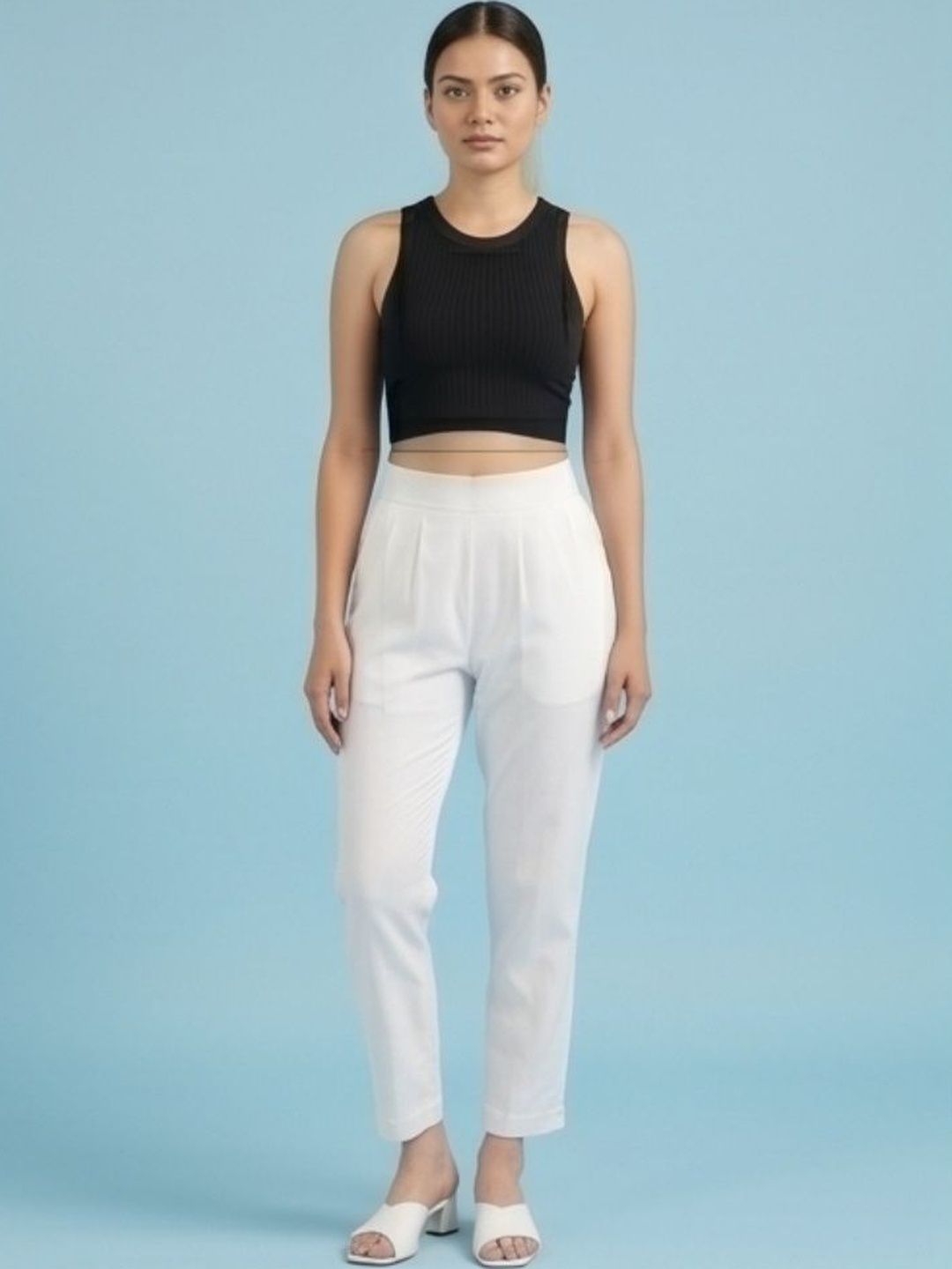 PXS Women Relaxed Easy Wash Pleated Trousers-picture-34