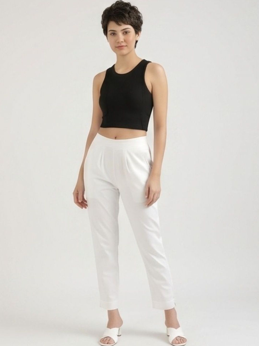 PXS Women Relaxed Easy Wash Pleated Trousers-picture-19