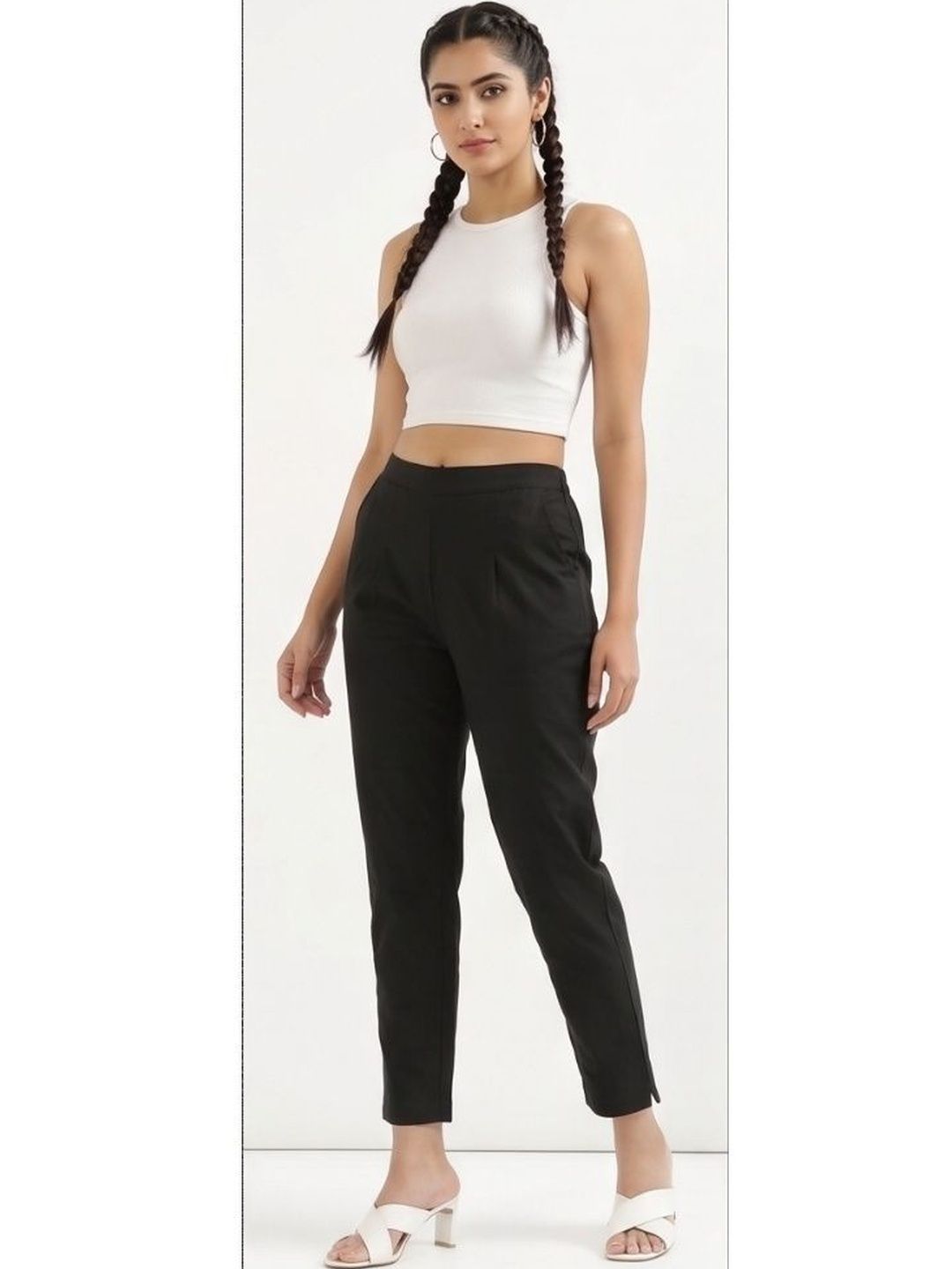 PXS Women Relaxed Easy Wash Pleated Trousers-picture-13