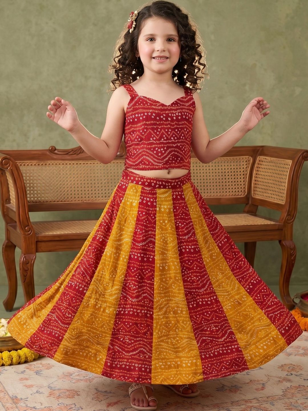 Sangria Girls Printed Ready to Wear Lehenga &-image-45