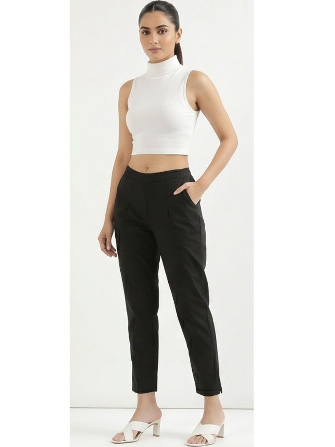 PXS Women Relaxed Easy Wash Pleated Trousers-picture-31