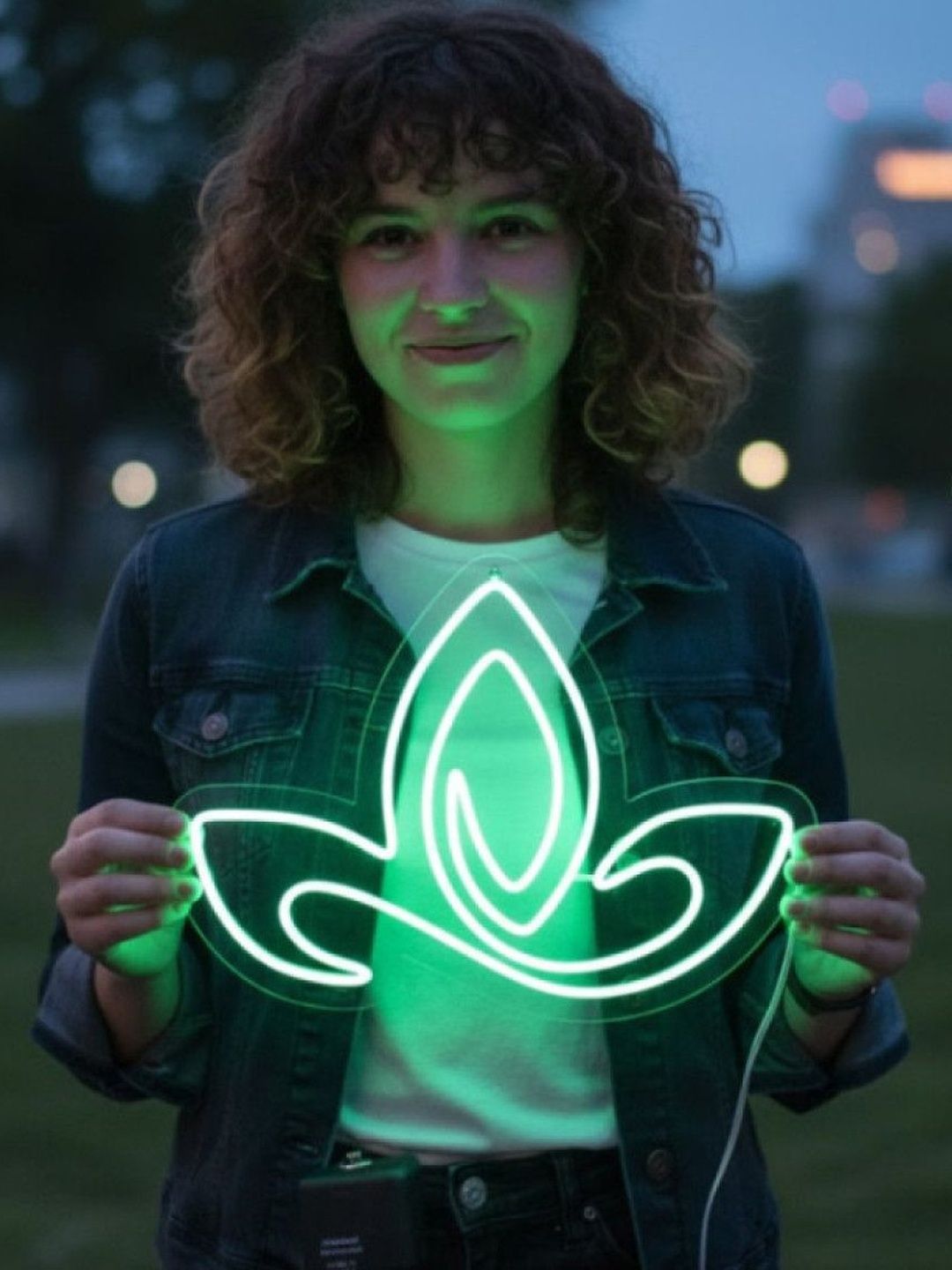 Custom Neon Green Lotus Flower Neon Light-picture-21