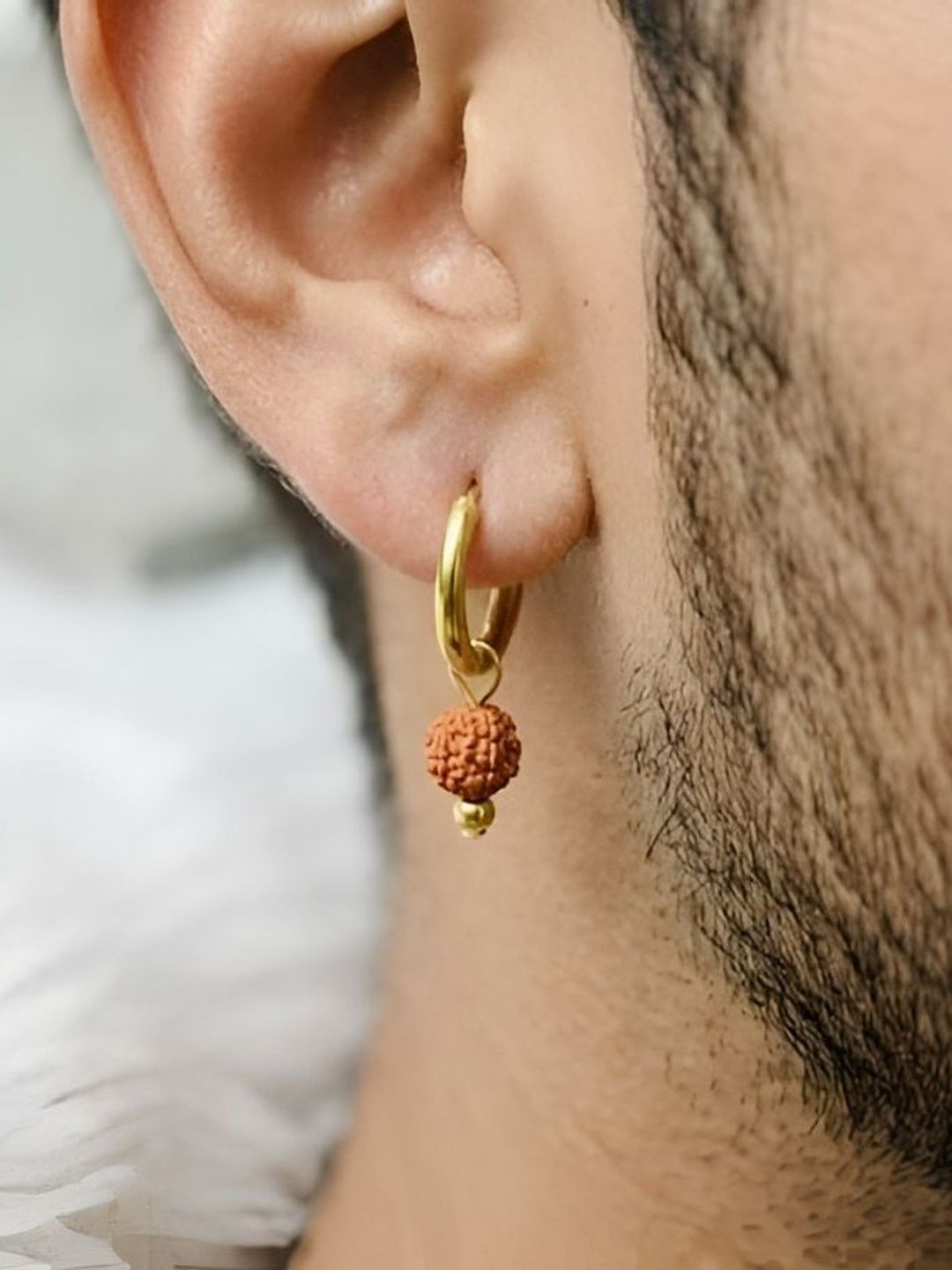 VS Unique Collection Unisex Gold-Plated Stainless Steel Circular Hoop Earrings-picture-16