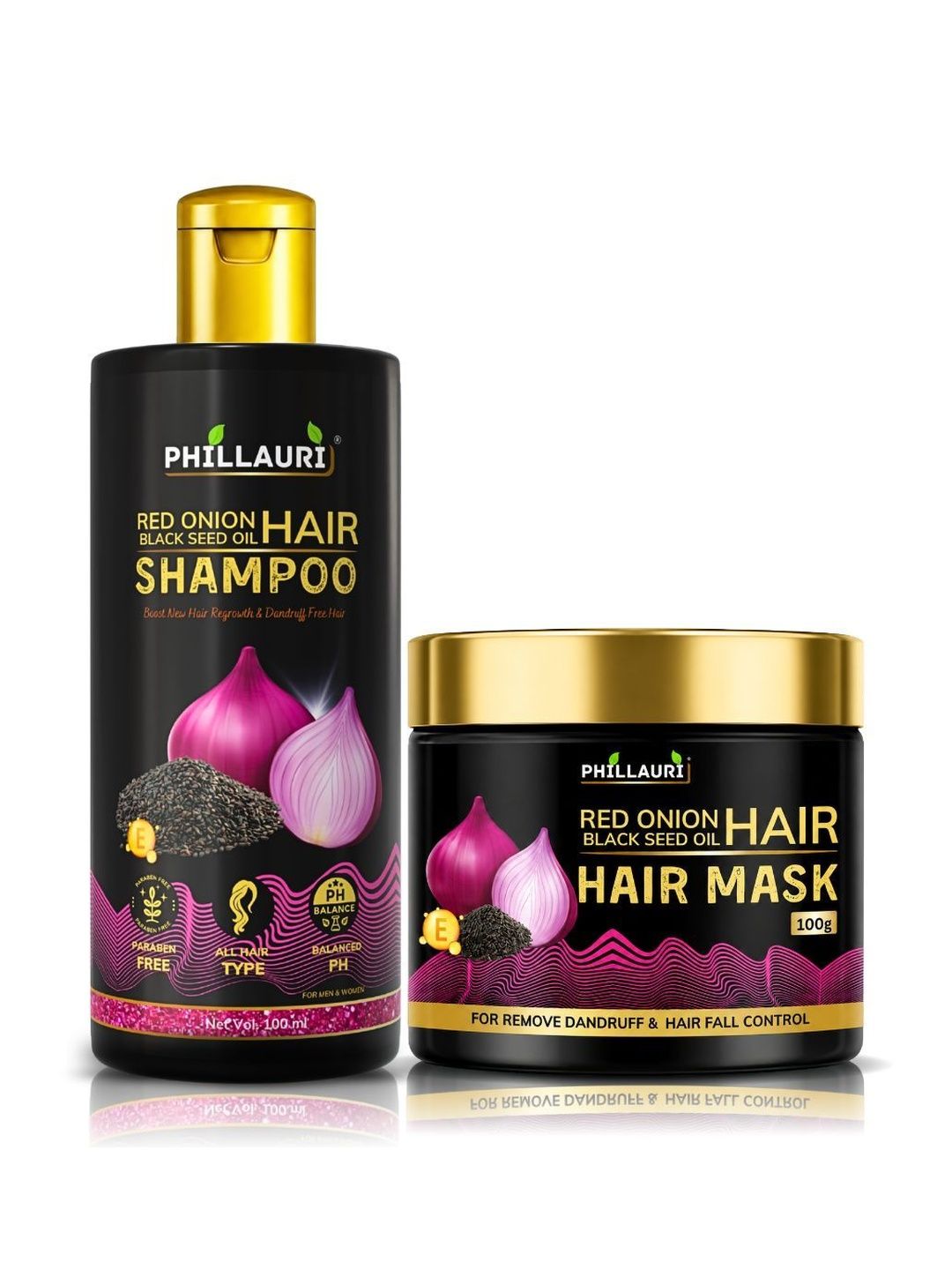 Phillauri Set Of 2 Red Onion Hair Shampoo & Hair Mask - 100 ml Each-picture-33