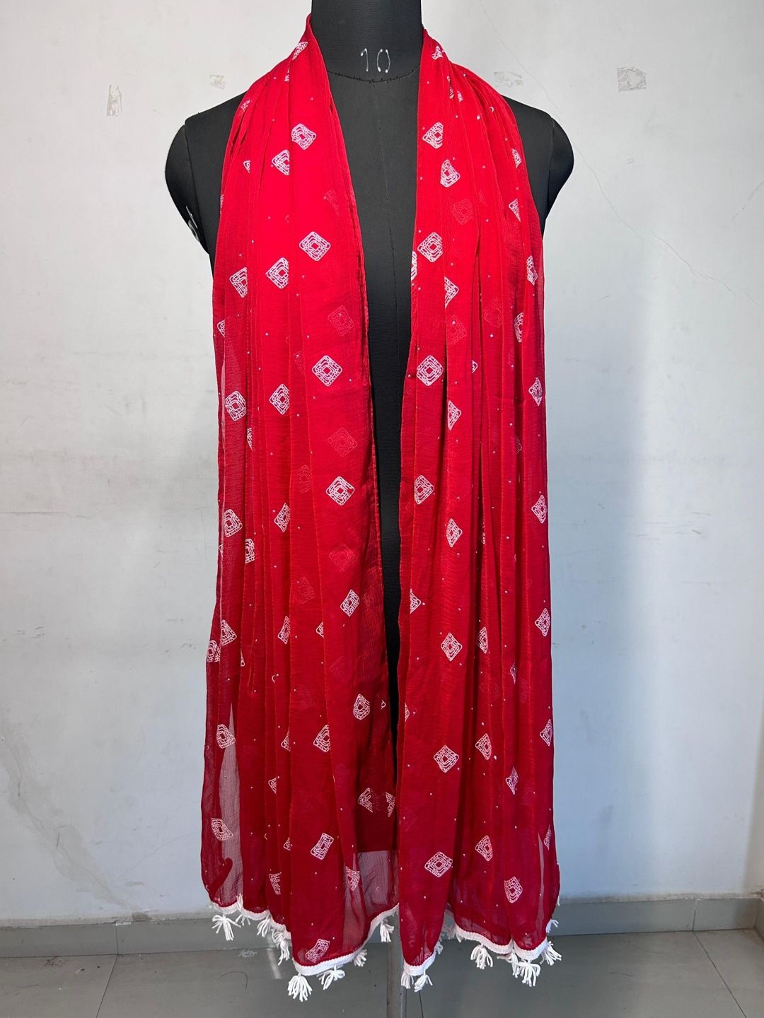 NAYE RANG Ethnic Motifs Printed Dupatta with Thread Work-image-43
