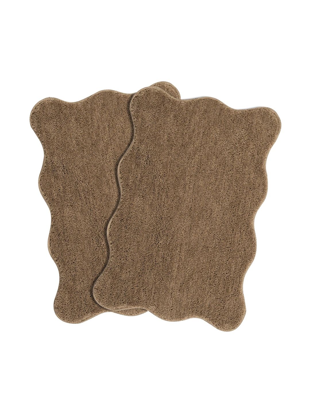 Saral Home 2-Pcs Taupe Self-Designed Anti-Skid 2200 GSM Bath Rugs-image-23
