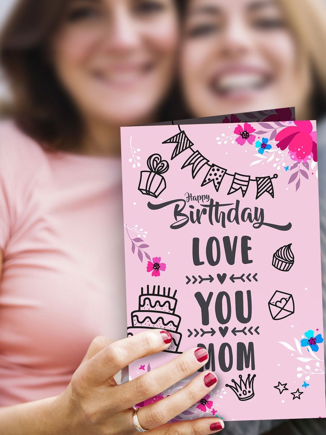 gift my passion GIFT MY PASS 2-Pieces Pink & Black Printed Mom Birthday Gift Set-picture-42