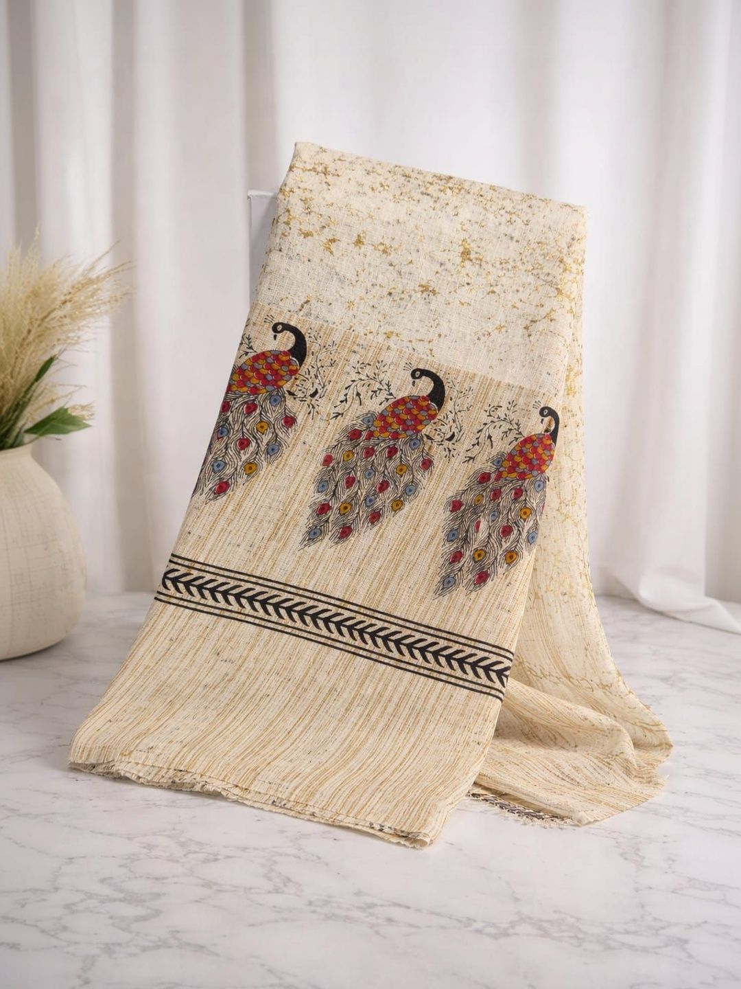 SAHINA DUPATTA Ethnic Motifs Printed Art Silk Block Print Dupatta-picture-49